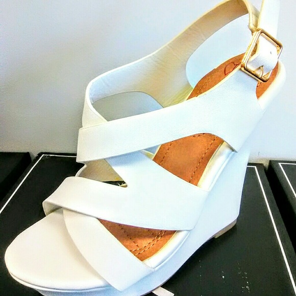 NEW! White Wedge Shoes! - Picture 2 of 5